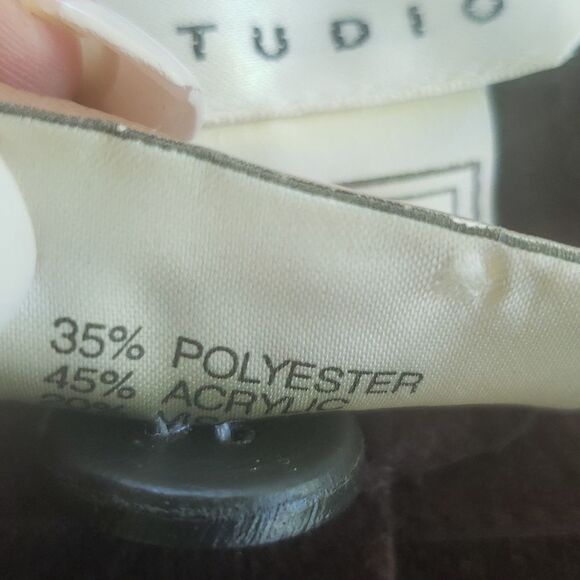 Max Studio Faux Suede Velvet Skater Skirt - Picture 8 of 9